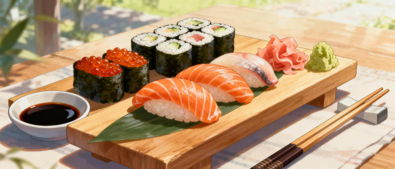 精致寿司拼盘图片