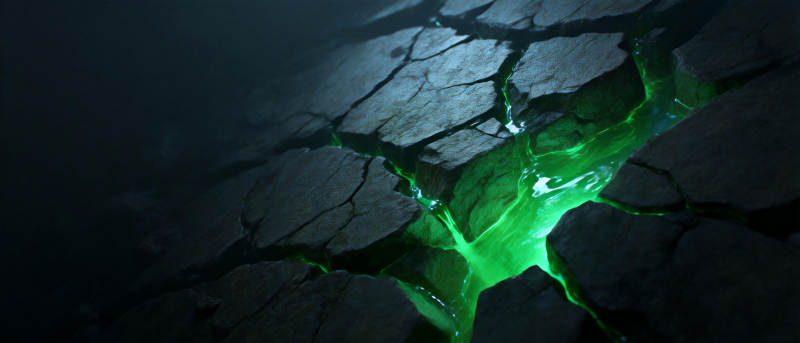 裂隙绿光图片