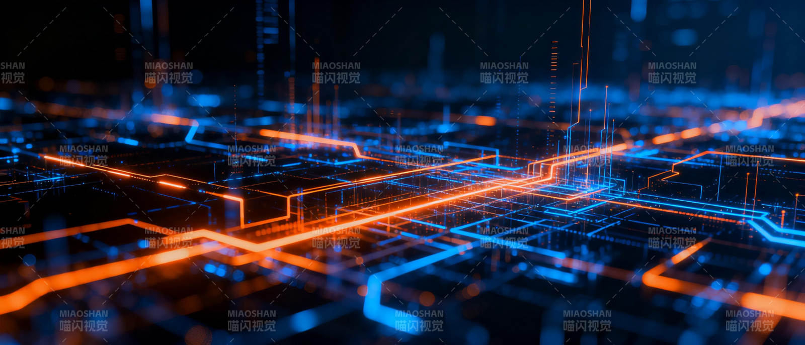 未来科技城市夜景图片