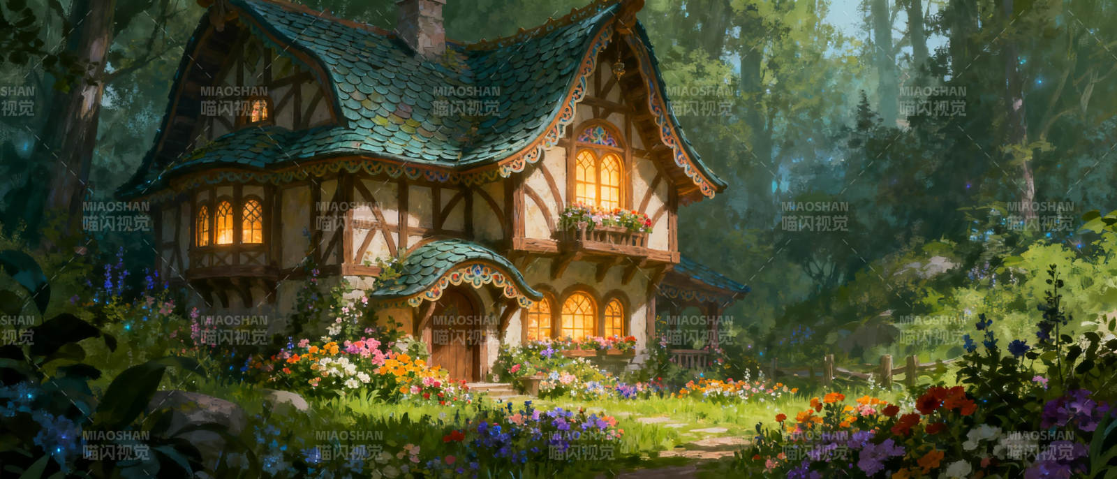 森林童话小屋图片