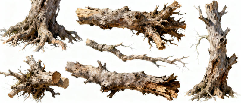 枯木残枝集图片