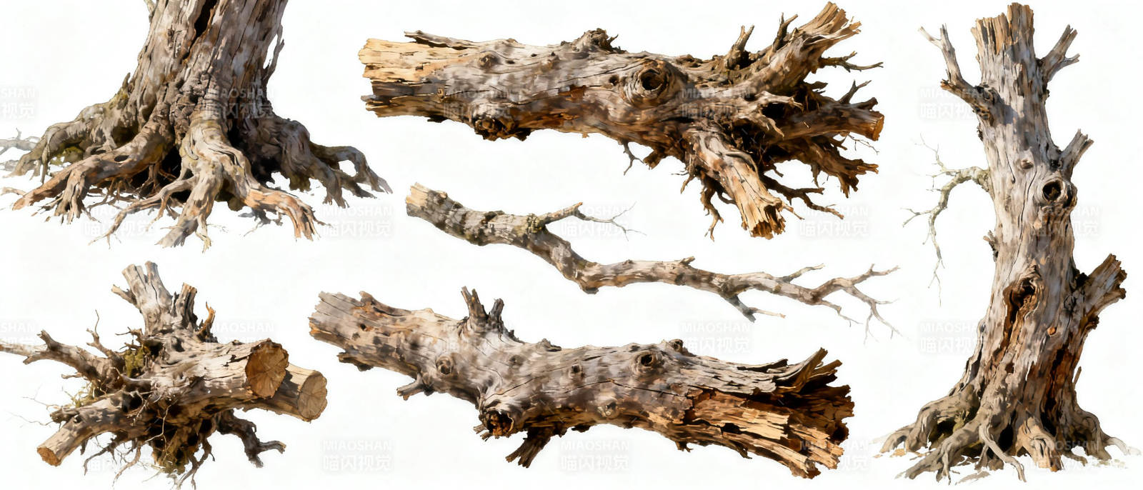 枯木残枝集图片