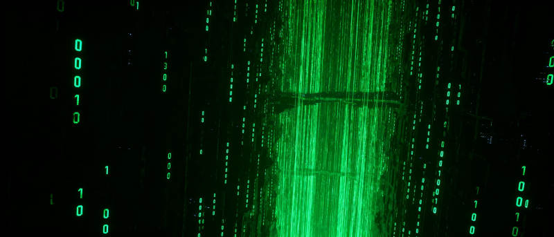 绿色代码雨幕图片