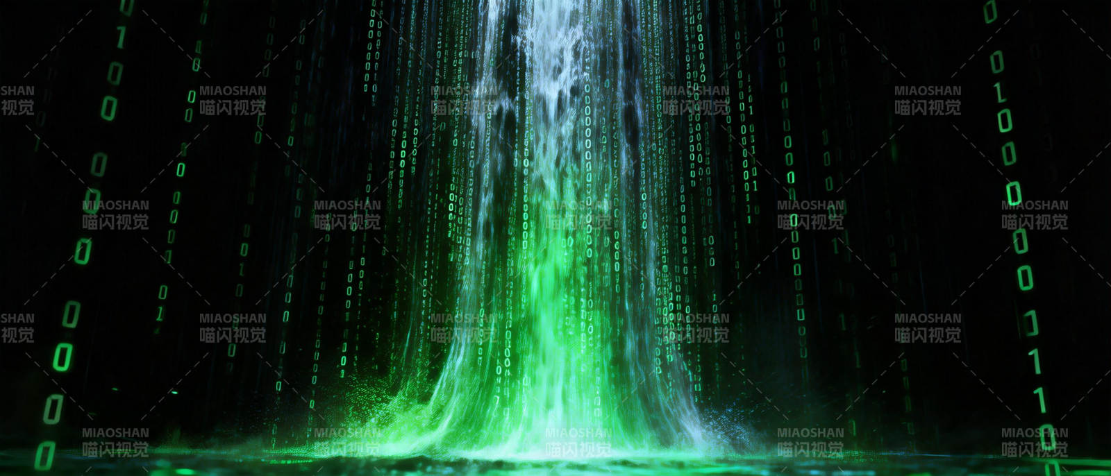 矩阵代码瀑布图片