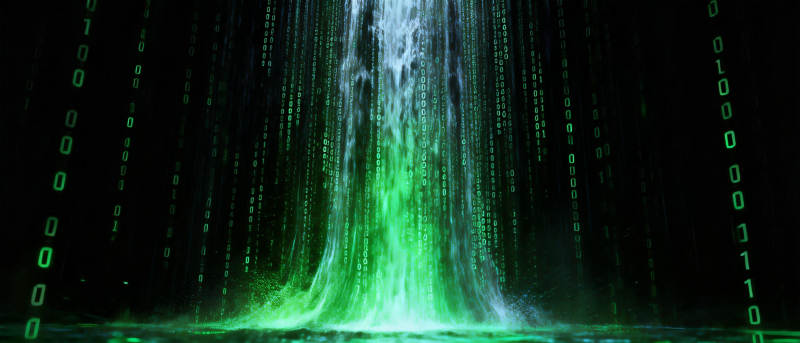 矩阵代码瀑布图片