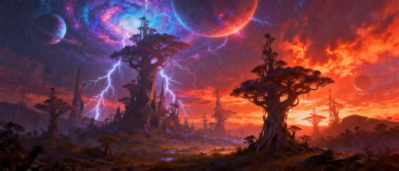 异星风暴夜图片