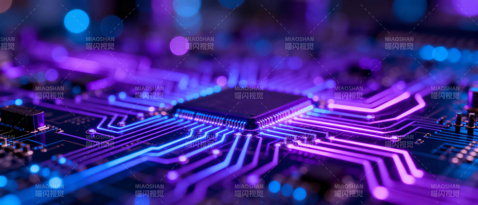 芯片电路光效图图片