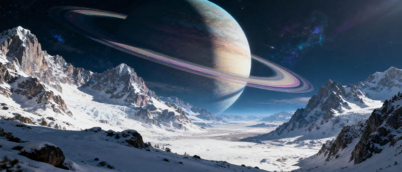 冰原上的环行星图片