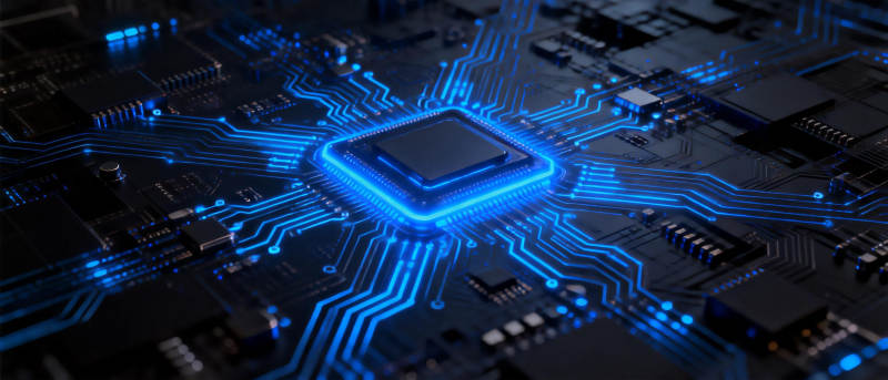 芯片电路发光图图片
