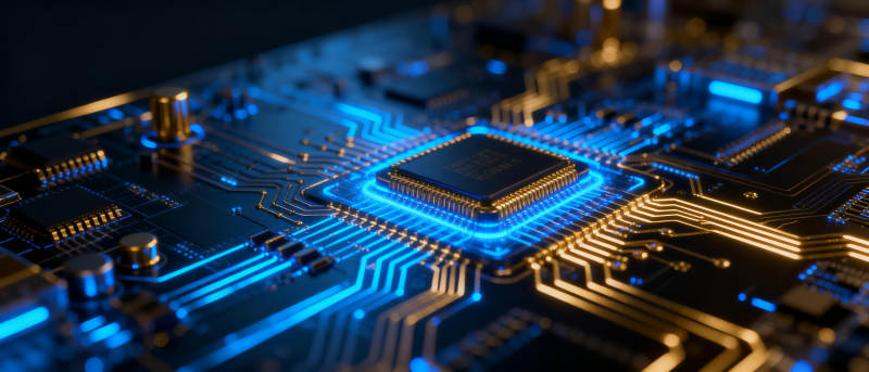 芯片电路发光图图片