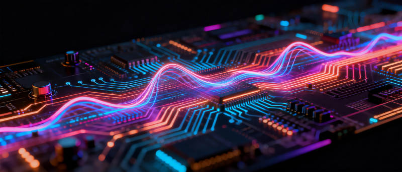 电路光波流动图片