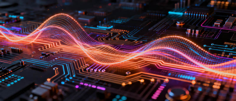 电路光波流动图片