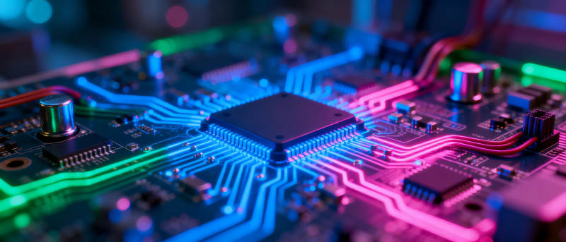 霓虹电路芯图片