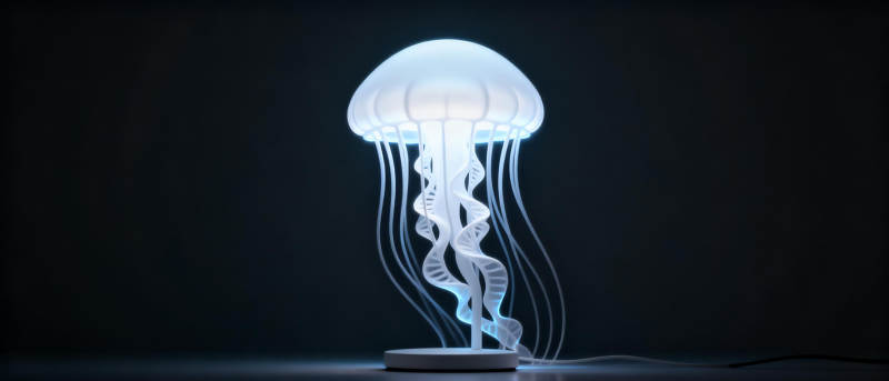 发光水母灯图片