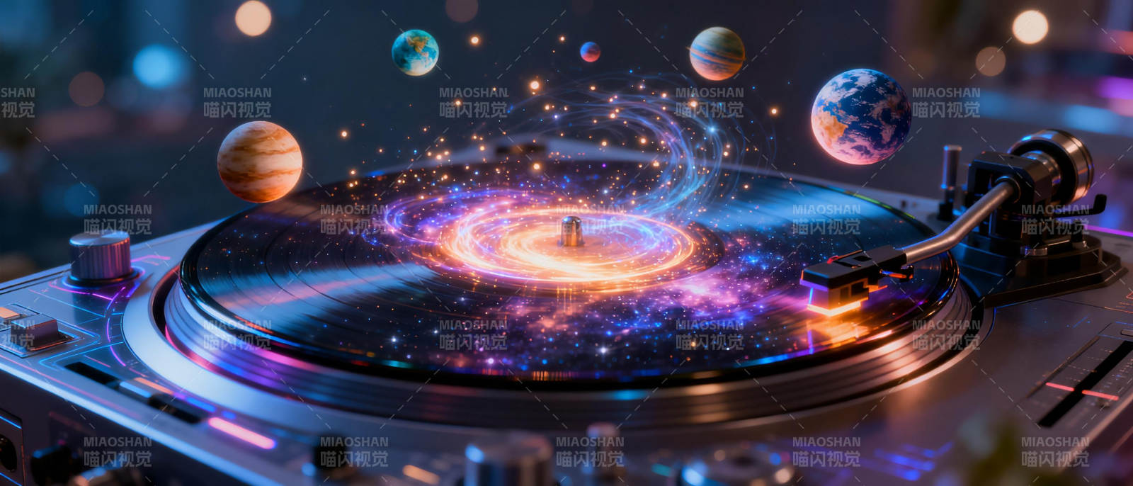 宇宙唱片旋转图片