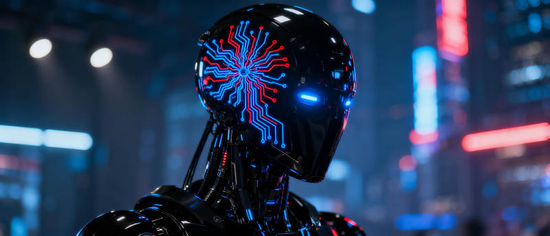 赛博战士夜行图片