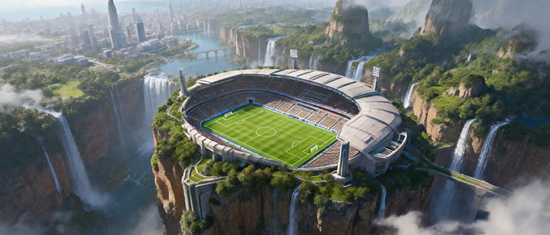 悬崖上的未来球场图片