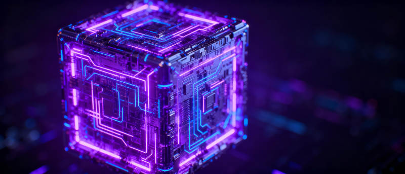 霓虹立方体图片