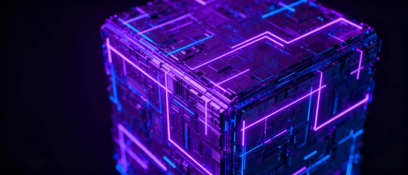 霓虹立方体图片