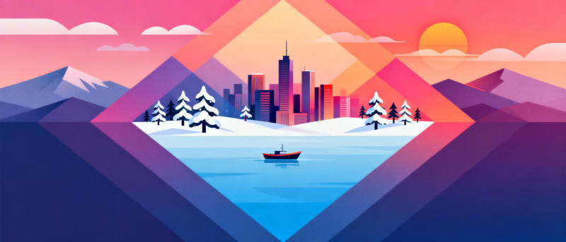 冬日城市风光图片