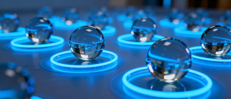 光圈中的透明球体图片