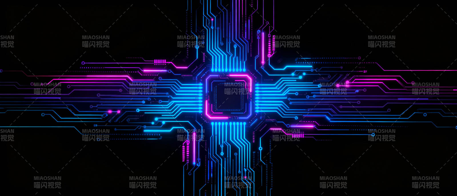 霓虹电路芯图片