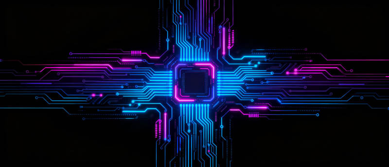 霓虹电路芯图片