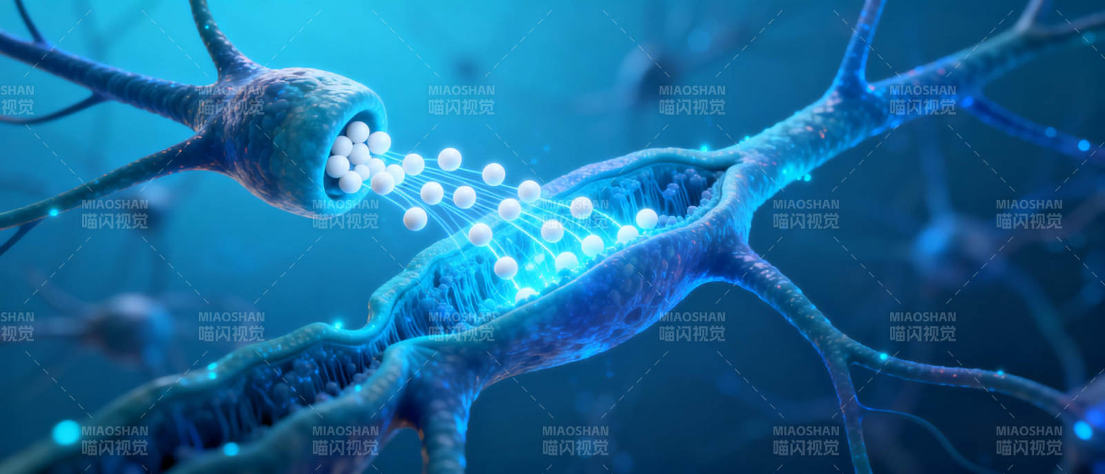 神经元传递信号图片
