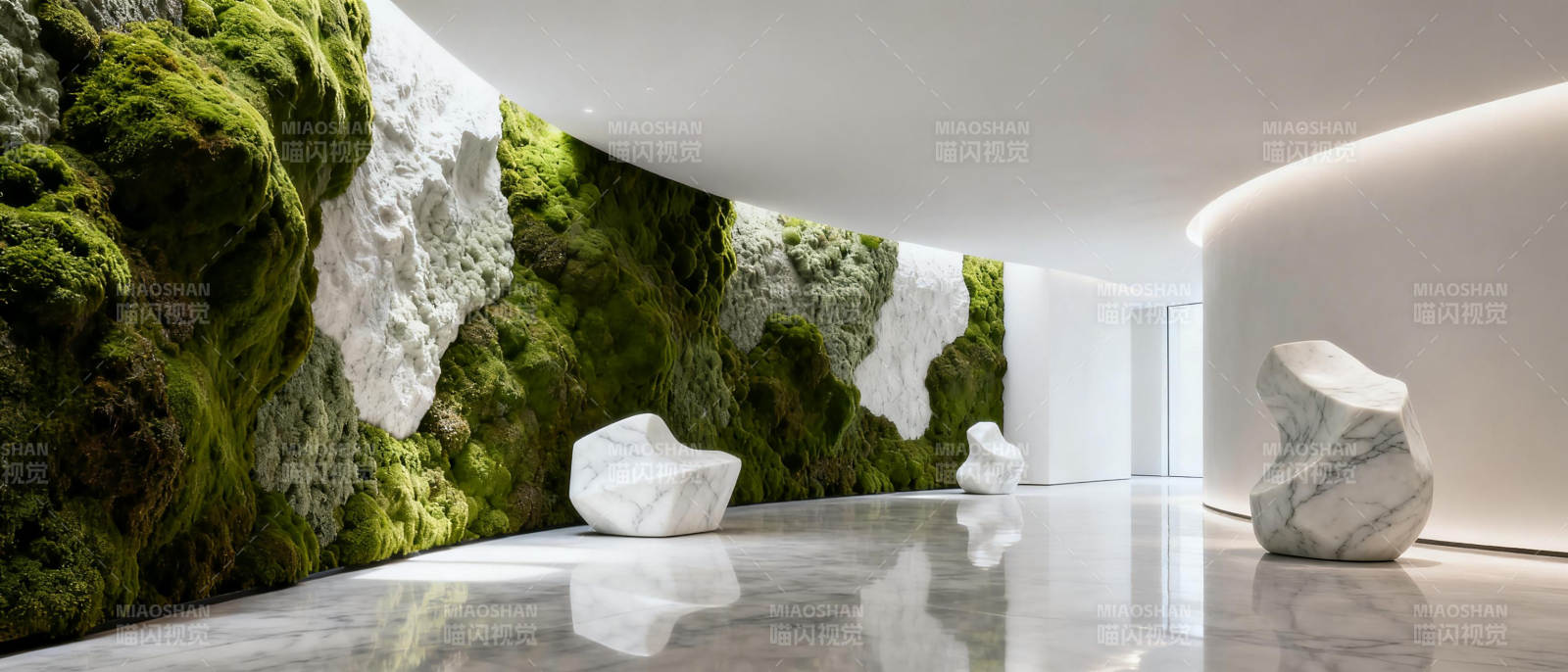 绿意盎然的现代空间图片