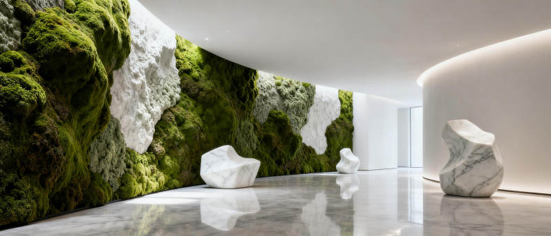 绿意盎然的现代空间图片