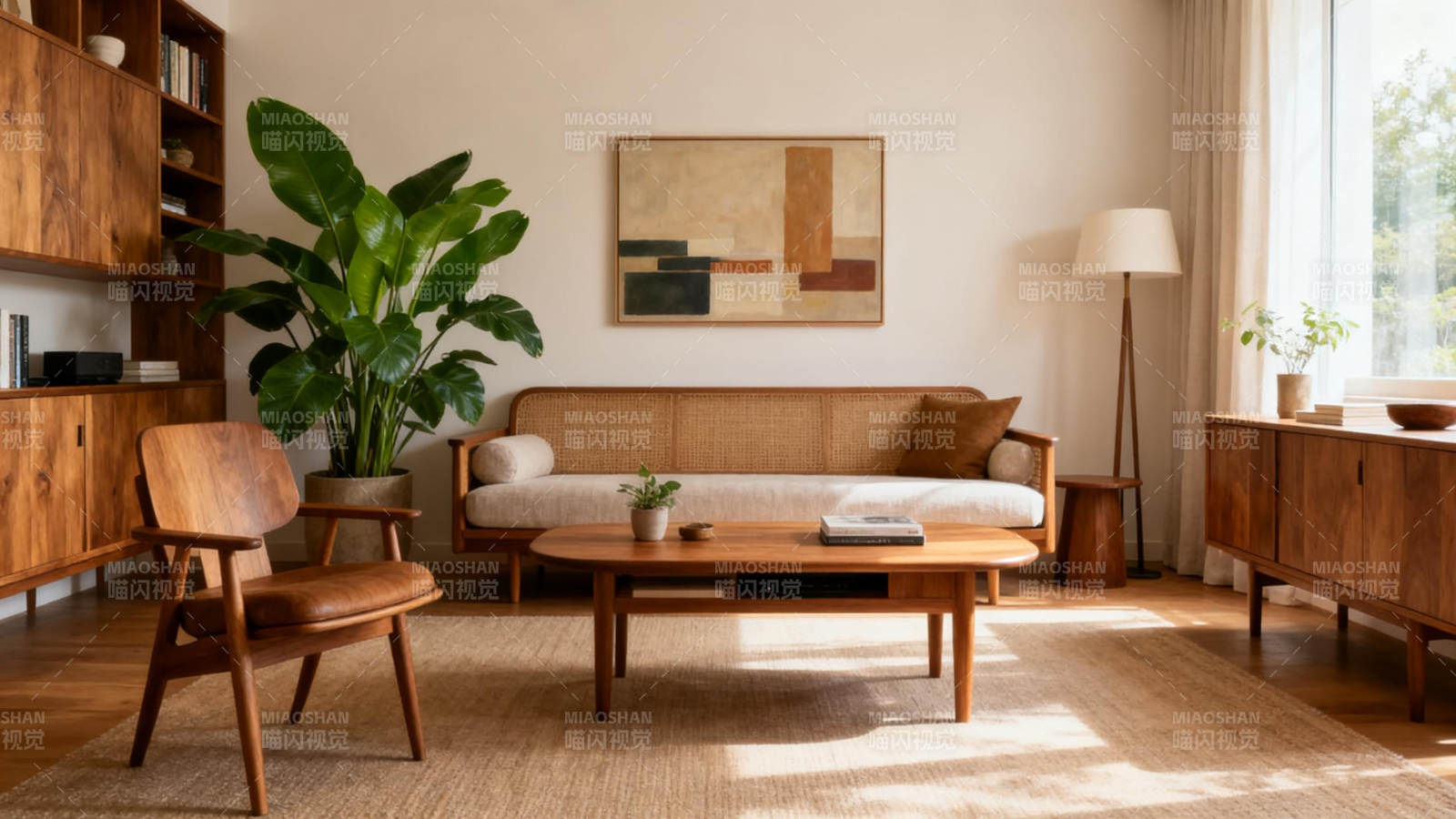 现代简约客厅布置图片