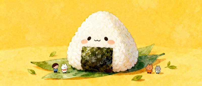 饭团与小动物图片