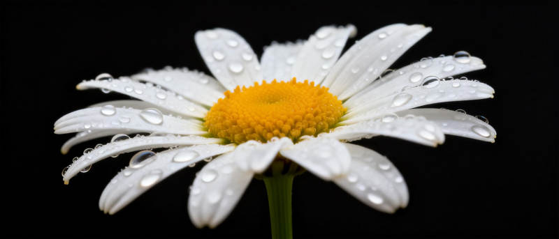 露珠点缀的雏菊图片