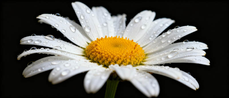 露珠点缀的雏菊图片