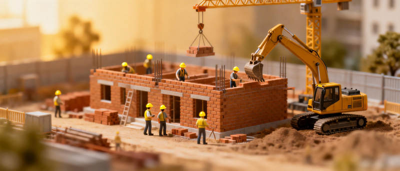 建筑工地施工场景图片