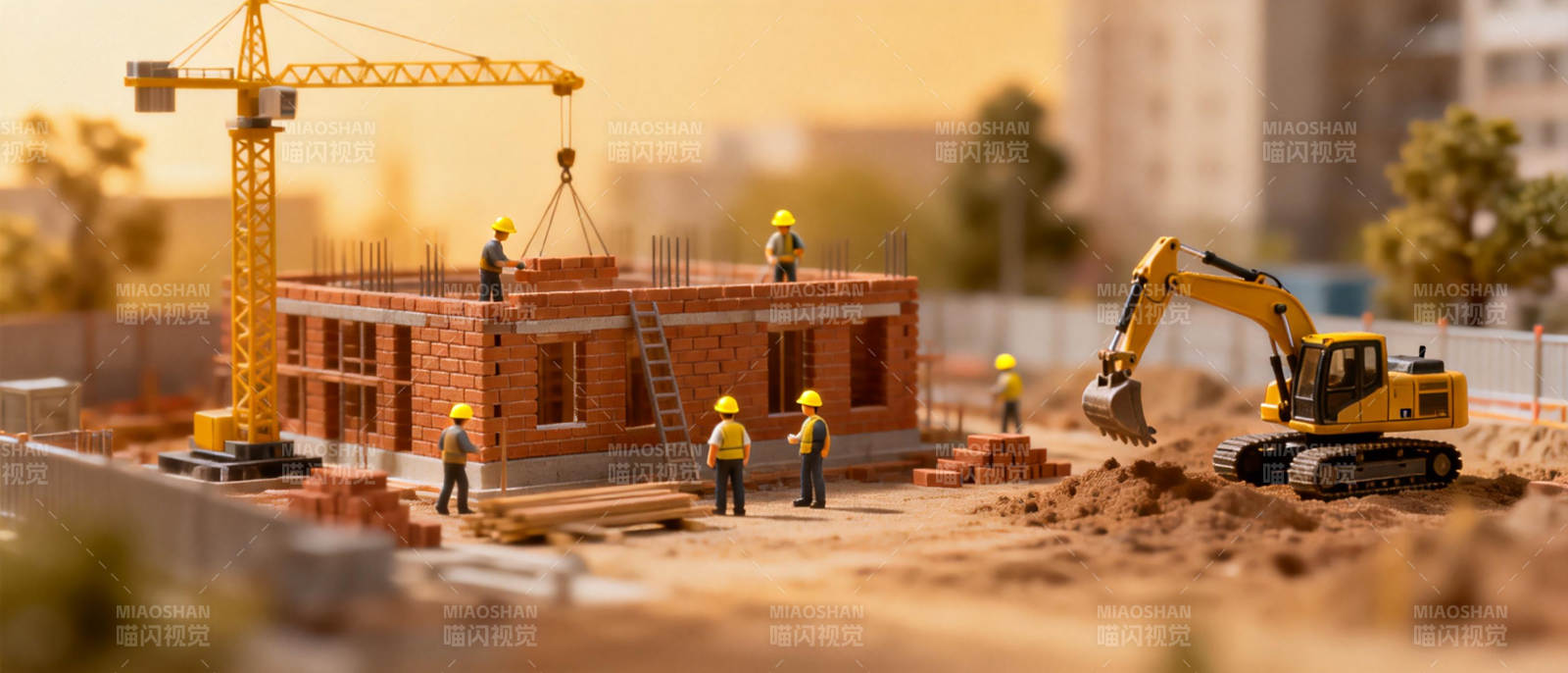 建筑工地模型场景图片