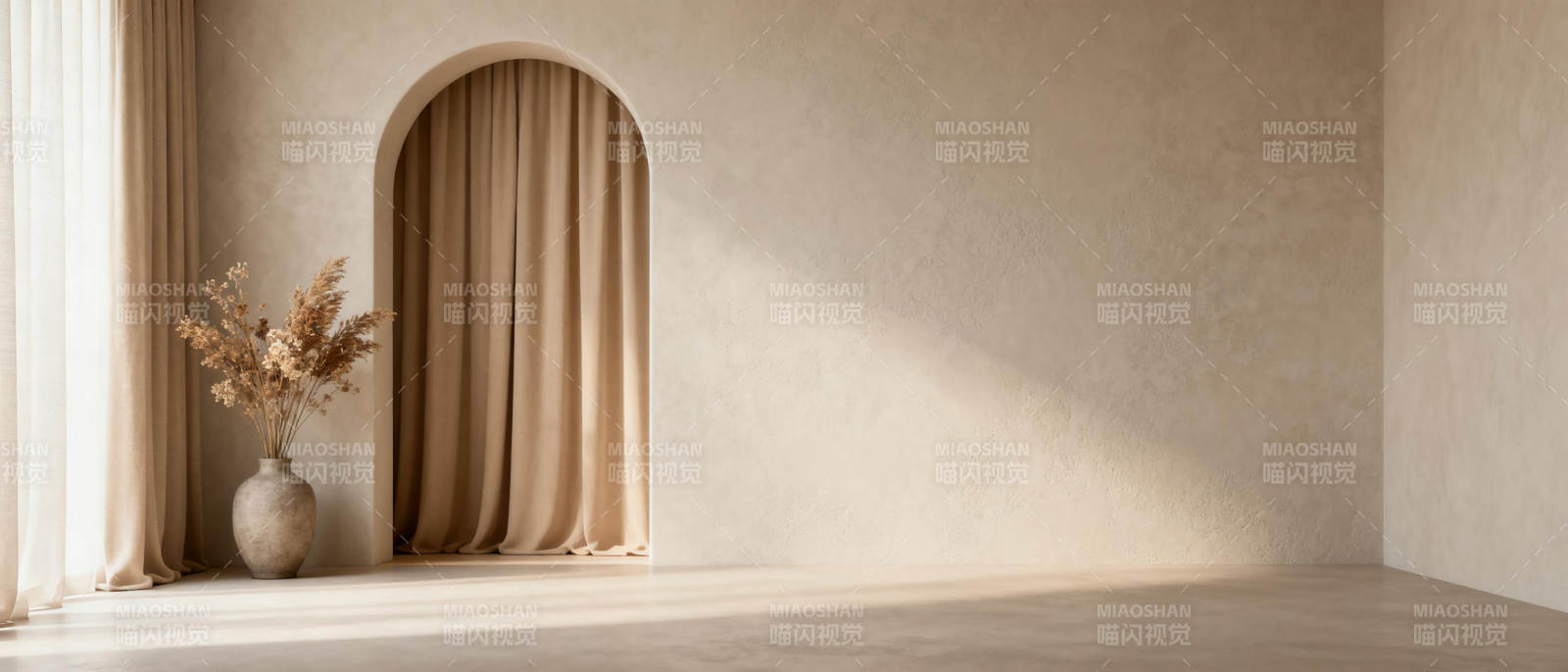 静谧拱门光影图片