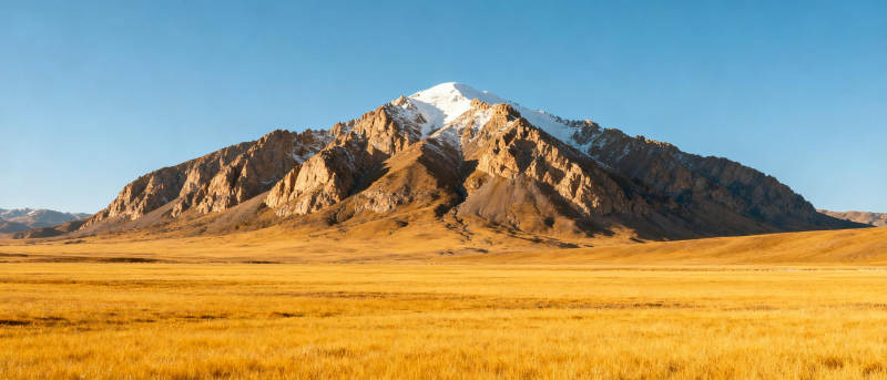 雪山草原风光图片