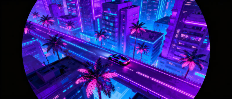 霓虹都市夜景图片