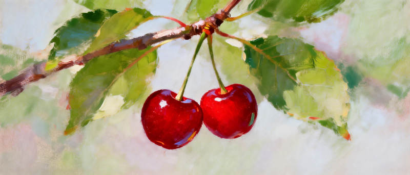 红樱桃挂枝头图片