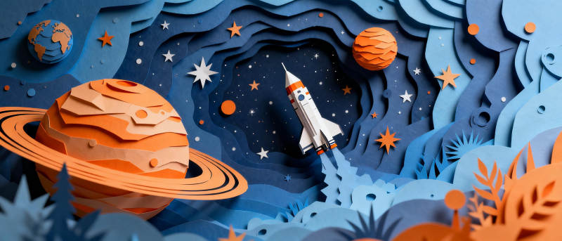 纸艺宇宙探险图片