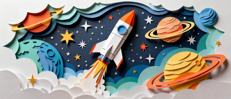 火箭飞向星辰大海图片