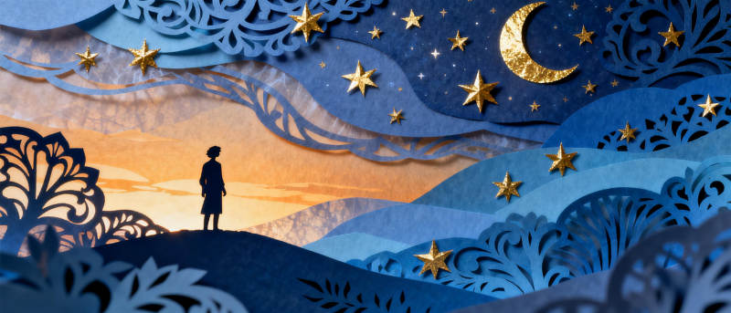 星夜剪影梦图片