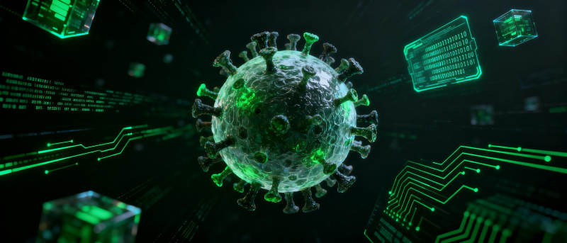 病毒与科技交织图片