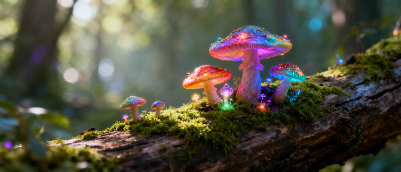 梦幻森林彩菇图片