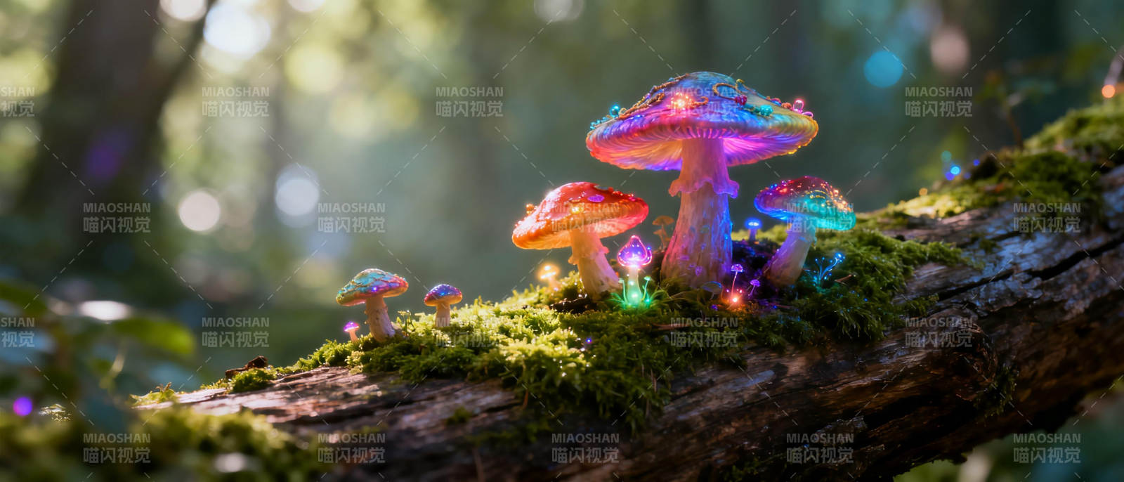 梦幻森林彩菇图片