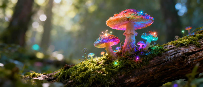 梦幻森林彩菇图片