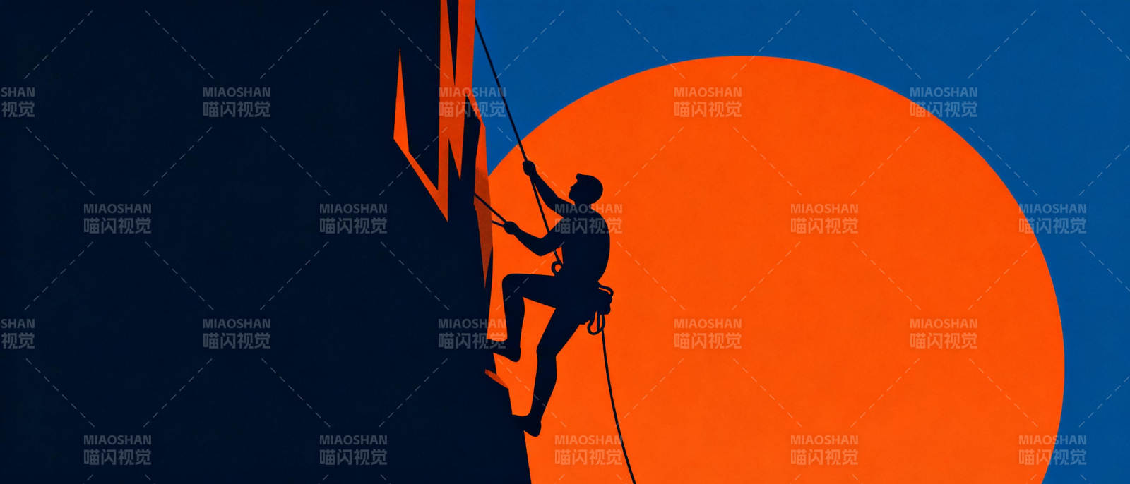 攀岩者挑战极限图片