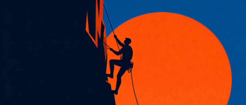 攀岩者挑战极限图片