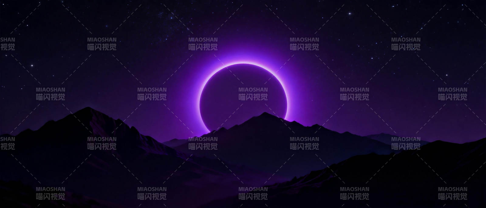 紫环夜空山影图片